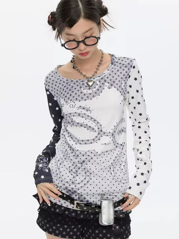 Vintage Fashion Women - Y2k Aesthetic Long Sleeve T-shirts Women