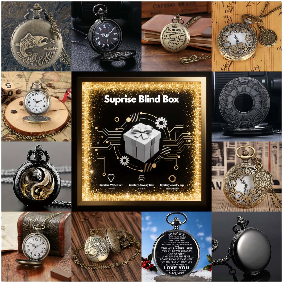 1PC Surprise Mystery Watch Bli - đánh giá và giá Vintage Fashion For Mens