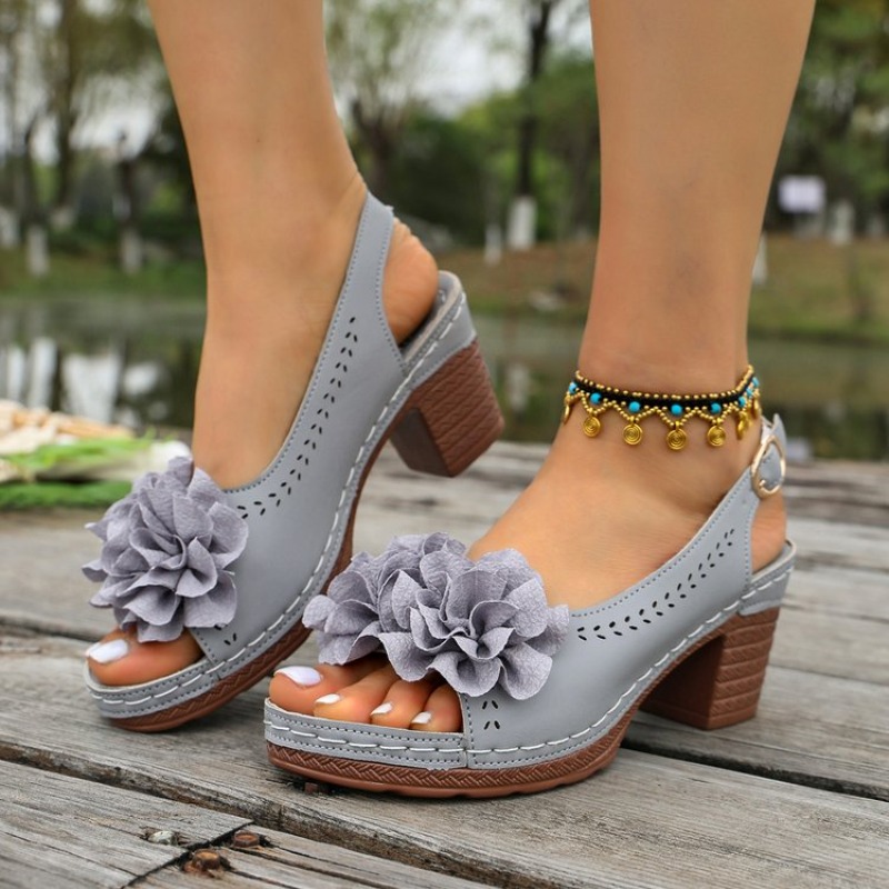 Vintage Flower Decorate Peep T - đánh giá và giá Vintage And Modern Fashion