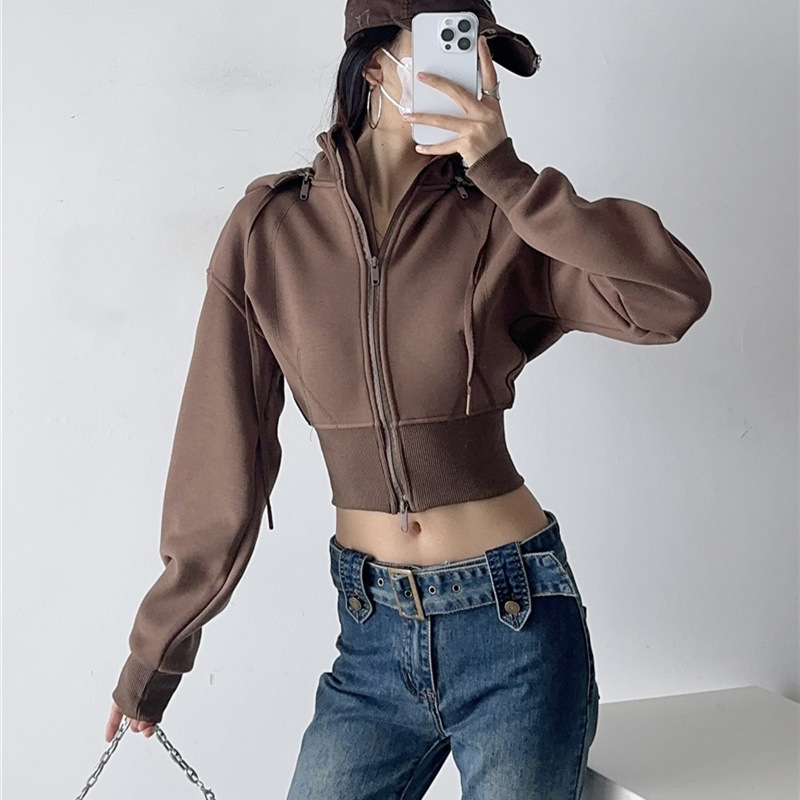 Women Crop Hoodie Sweatshirts  - đánh giá và giá Vintage Fashion Drawings