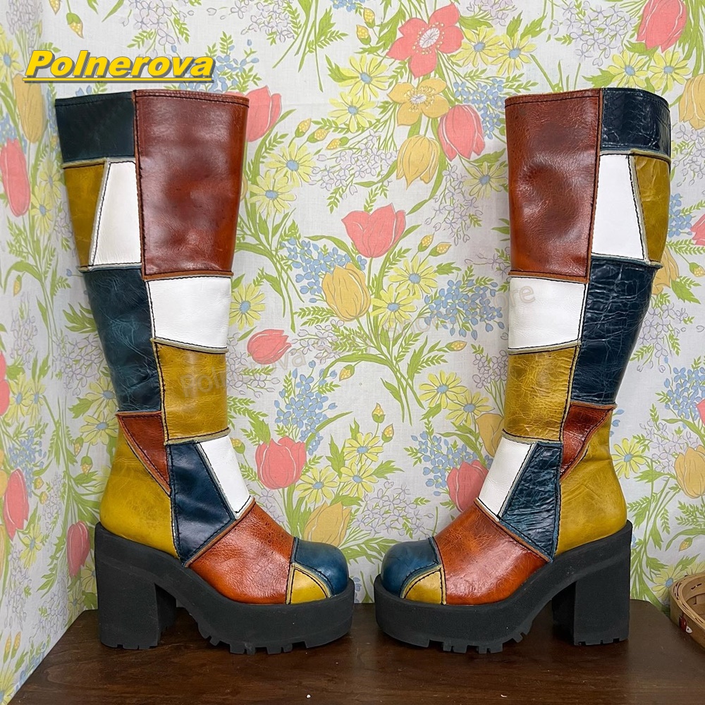 Women Retro Patchwork Leather  - đánh giá và giá Vintage And Modern Fashion