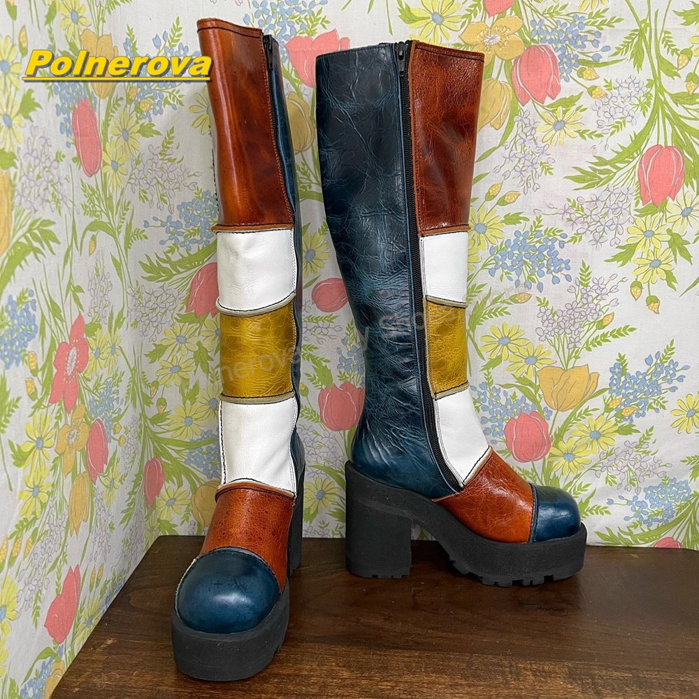 Women Retro Patchwork Leather  - đánh giá và giá Vintage And Modern Fashion