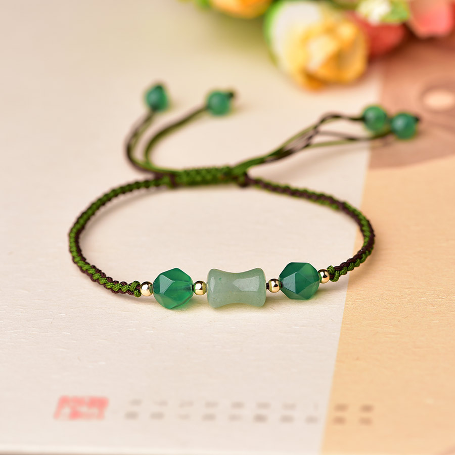 Green Natural Jade Beads Brace - đánh giá và giá Vintage Fashion Women