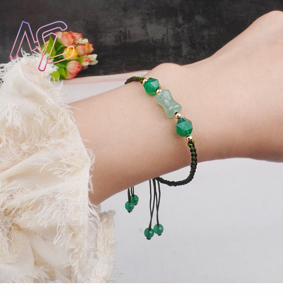 Green Natural Jade Beads Brace - đánh giá và giá Vintage Fashion Women