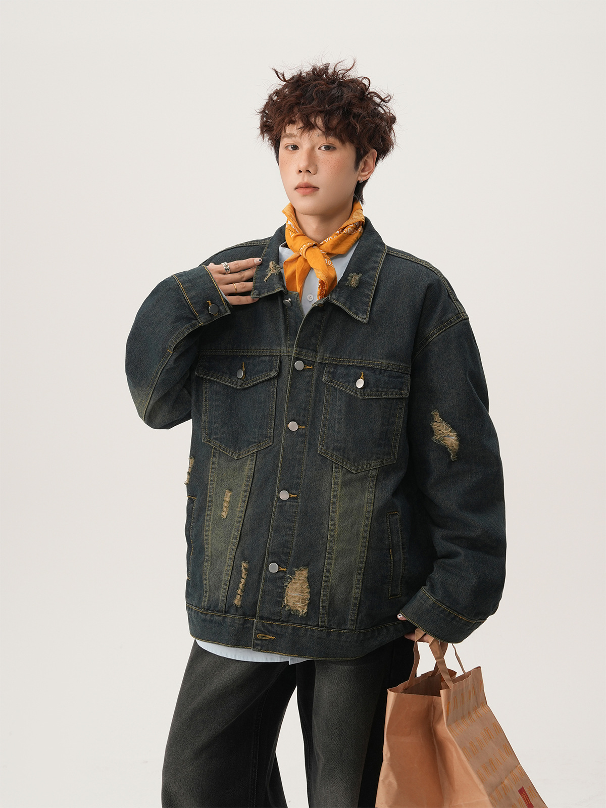 American High Street Ripped De - đánh giá và giá Vintage Fashion Jacket
