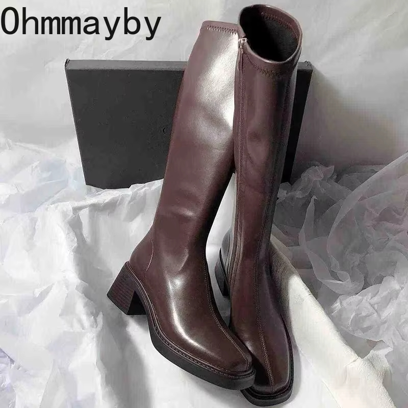 Vintage Thick Heel Women Knee  - đánh giá và giá Vintage And Modern Fashion