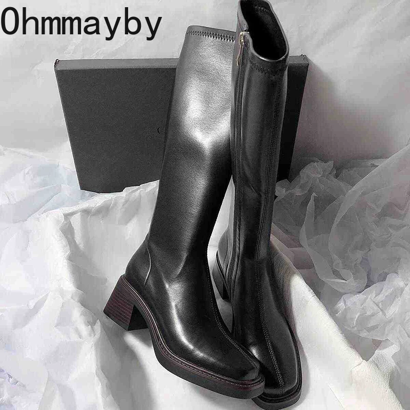 Vintage Thick Heel Women Knee  - đánh giá và giá Vintage And Modern Fashion