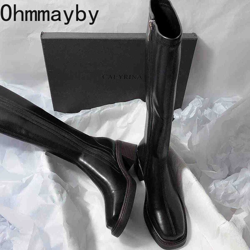 Vintage Thick Heel Women Knee  - đánh giá và giá Vintage And Modern Fashion