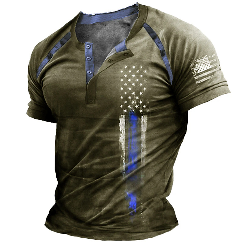 Funny 3D American Flag Print M - đánh giá và giá Vintage Fashion For Mens