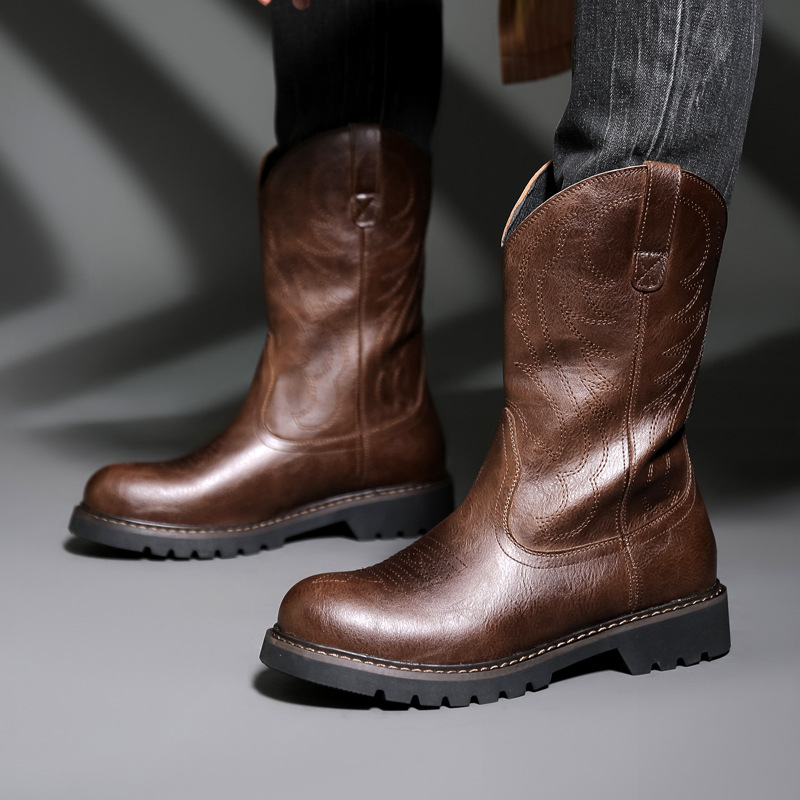 Fashion Mens Cowboy Boots New  - đánh giá và giá Vintage Fashion For Mens