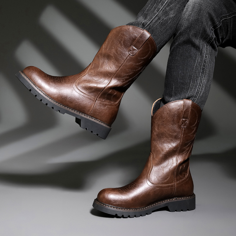 Fashion Mens Cowboy Boots New  - đánh giá và giá Vintage Fashion For Mens