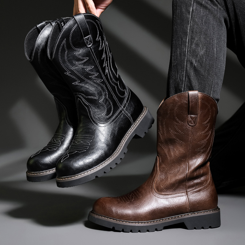 Fashion Mens Cowboy Boots New  - đánh giá và giá Vintage Fashion For Mens