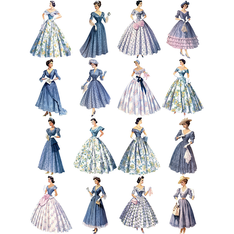 16Pcs/Pack Vintage Retro Fashi - đánh giá và giá Vintage Fashion Journal