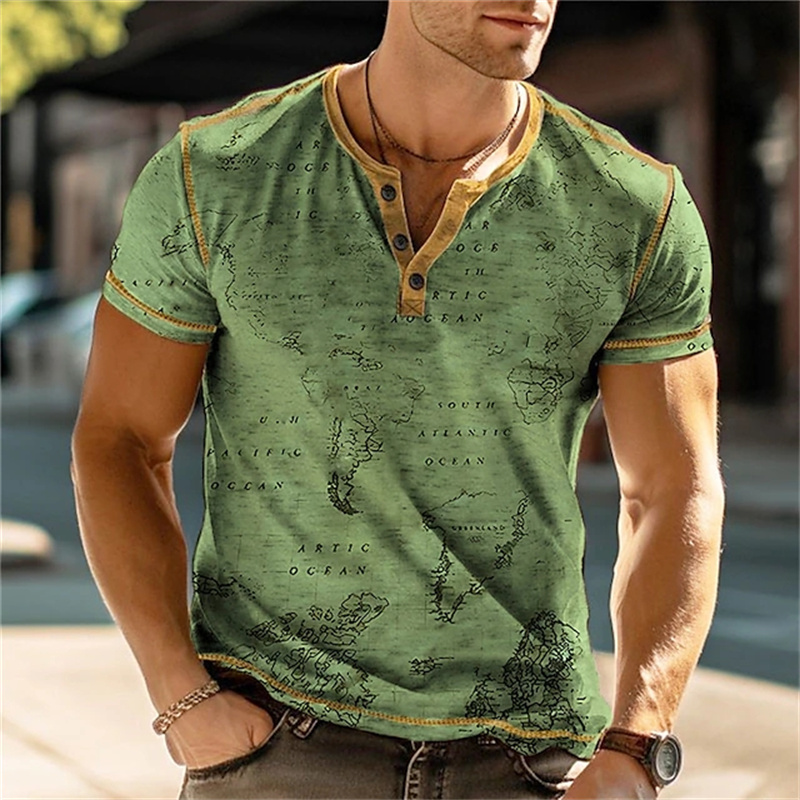 Men's Henry Shirts Funny 3D Pr - đánh giá và giá Vintage Fashion For Mens