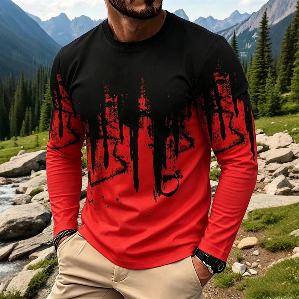 Men's Gradient Ink Splash Long - đánh giá và giá Vintage Fashion For Mens