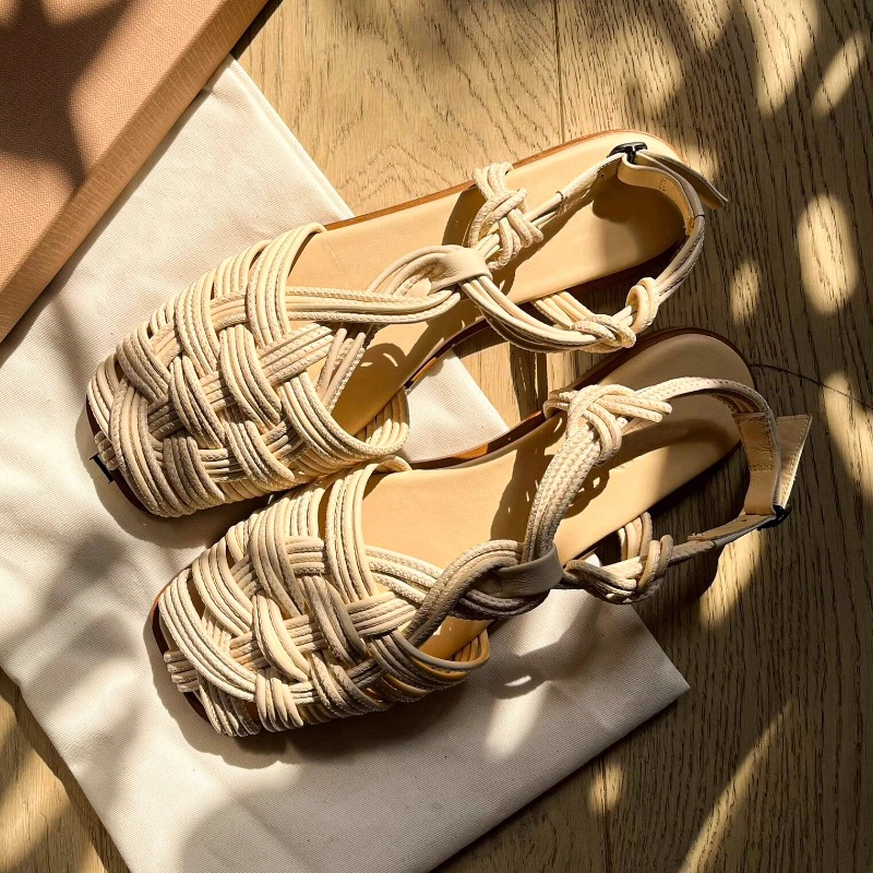 Vintage Hand-woven Flat-bottom - đánh giá và giá Vintage And Modern Fashion